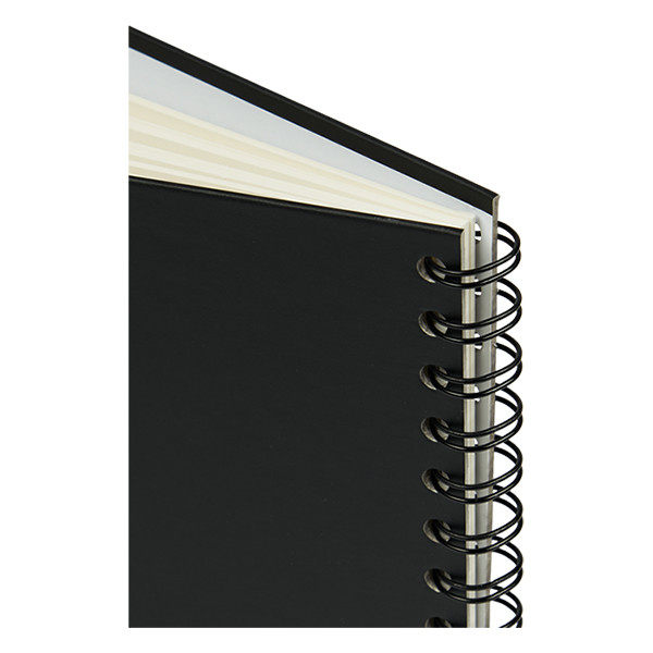 Oxford cuaderno de bocetos negro de tapa dura con espiral tamaño A5 100 gramos (50 hojas) 237633 - 3