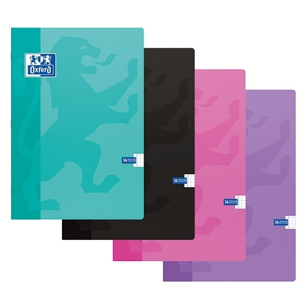 Oxford libreta A4 cuadriculada 36 hojas colores surtido (10 unidades) 260059 - 1