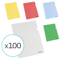 PACK x100: Carpeta Dossier de plástico (DIN A4) - Surtido de colores  425017