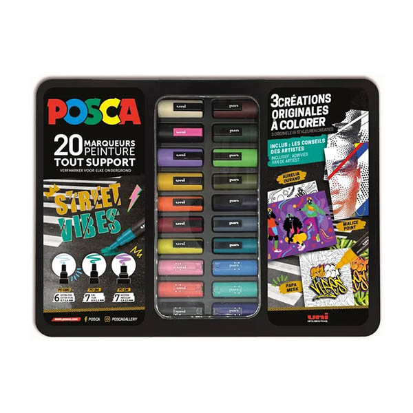 POSCA PC-1MC/PC-3M/PC-5M pack de rotuladores Street Vibes (20 unidades)