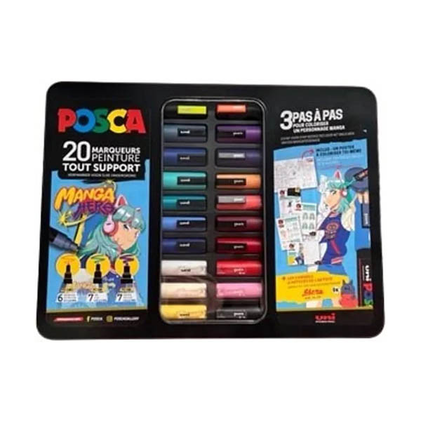 POSCA PC-1MC/PC-3M/PC-5M pack de rotuladores de pintura manga (20 unidades) 425422 - 1