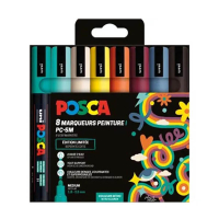 POSCA PC-5M pack rotuladores colores retro (redondos de 1,8 a 2,5 mm), 8 unidades 425418