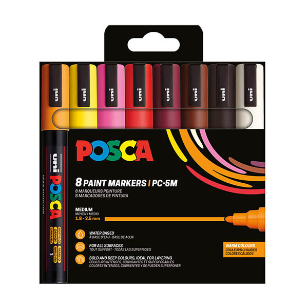 POSCA PC-5M rotulador (1,8 - 2,5 mm redondo) | Pack 8 uds 424171 - 1