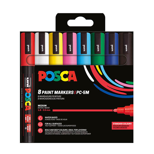 POSCA PC-5M rotulador (1,8 - 2,5 mm redondo) | Pack 8 uds 424168 - 1
