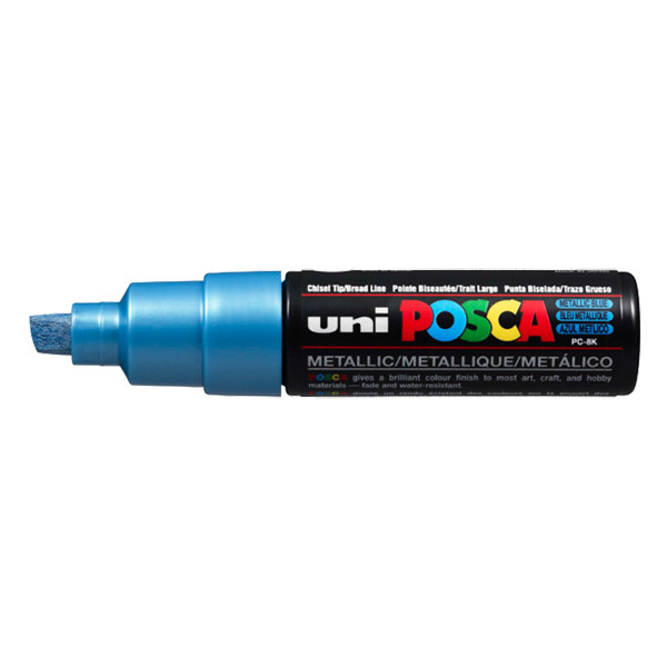 POSCA PC-8K rotulador azul metalico (8 mm cincel)