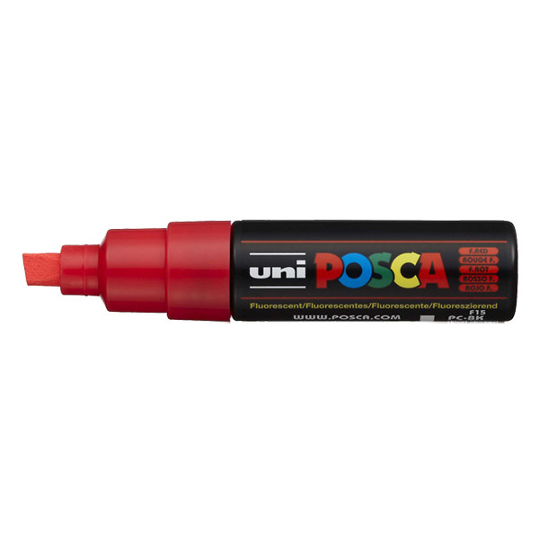 POSCA PC-8K rotulador rojo fosforescente (8 mm cincel) PC8KRFLUO 424219 - 1