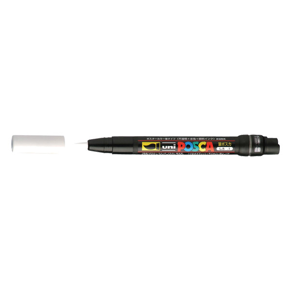 POSCA PCF-350 rotulador blanco (pincel 1 mm) PCF350BL 424002 - 1