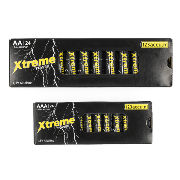 Pack: 123tinta Xtreme Power AA + AAA (2x 24 pilas) 121122 - 1