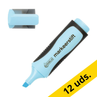 Pack: 12x Subrayador azul pastel 123tinta punta biselada  300497