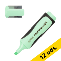 Pack: 12x Subrayador verde pastel 123tinta punta biselada  300494