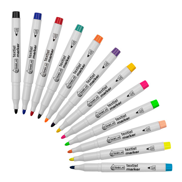 Pack: 12x rotulador textil 123tinta (12 colores)  301122 - 1