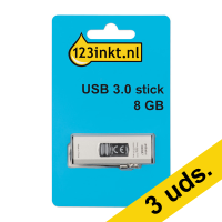 Pack: 3x 123tinta Memoria USB 8GB 3.0 302953 Pack: 3x 123tinta Memoria USB 8GB 3.0 302953