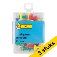 Pack: 3x 123tinta chinchetas de colores tinta (40 unidades)