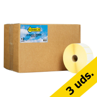 Pack: 3x Zebra Z-Select 2000D (800261-107) etiquetas removibles 38 x 25 mm (12 rollos) (marca 123tinta) 800261-107C 650733