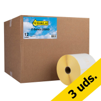 Pack: 3x Zebra Z-Select 2000D (800264-505) etiquetas 102 x 127 mm (12 rollos) (marca 123tinta) 800264-505C 650737