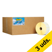 Pack: 3x Zebra Z-Select 2000D (880199-025D) etiquetas 51 x 25 mm (12 rollos) (marca 123tinta) 880199-025DC 650717