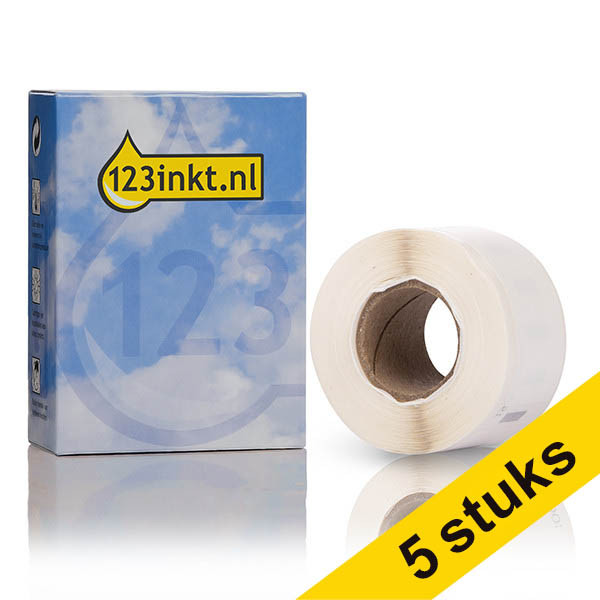 Pack: 5x 123tinta etiquetas de dirección estrechas y duraderas Dymo 1976411 / 22112283 653086 - 1
