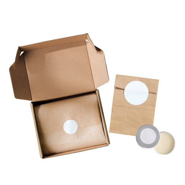 Pack: 5x 123tinta etiquetas redondas blancas reemplazan a la Brother DK-11218 653064 - 2