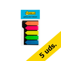 Pack: 5x 123tinta marcapaginas fechas de colores 45 x 12 mm (5 x 25 pestañas)