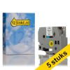 Pack: 5x 123tinta rollos de cinta compatibles con la Brother TZe-241, en negro sobre blanco, 18 mm. 653075 - 1