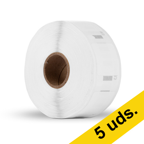 Pack: 5x Dymo 1933083 etiquetas cuadradas duraderas (marca 123tinta) 650606 - 1