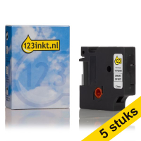 Pack: 5x Dymo 1978364 cinta negro sobre blanco 12 mm (marca 123tinta) 1978364C 650563