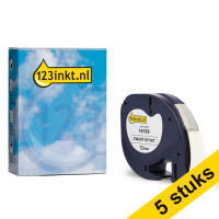 Pack: 5x Dymo S0718850/18769 cinta termoadhesiva blanca 12 mm (marca 123tinta) S0718850C 650575