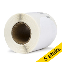 Pack: 5x Dymo S0719250 / 14681 etiquetas de CD y DVD (marca 123tinta) S0719250C 650605