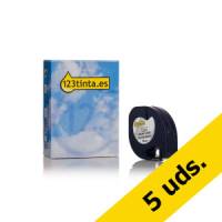 Pack: 5x Dymo S0721530 / 12267 cinta de plástico transparente 12 mm (marca 123tinta) S0721530C 650517