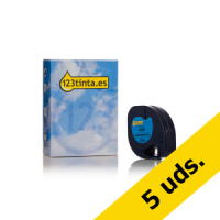 Pack: 5x Dymo S0721650 / 91205 cinta plástica azul 12 mm (marca 123tinta) S0721650C 650565