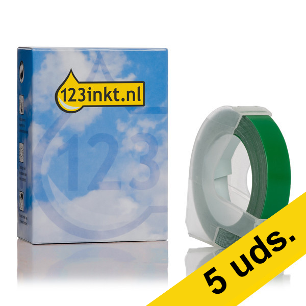 Pack: 5x Dymo S0898160 cinta blanca sobre verde (marca 123tinta) 650603 - 1