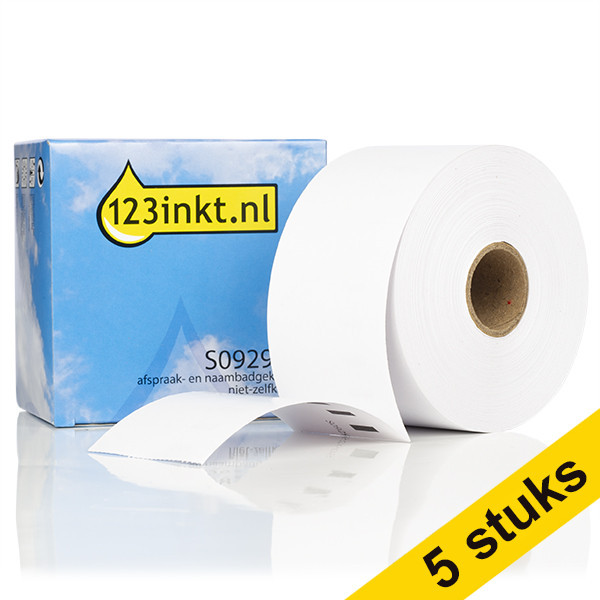 Pack: 5x Dymo S0929100 tarjetas de identificación y citas no autoadhesivas (marca 123tinta) S0929100C 650577 - 1