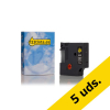 Pack: 5x cinta Dymo S0720610/45021 blanco sobre negro 12 mm (marca 123tinta) 650552 - 1