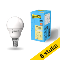 Pack: 6x 123tinta bombilla LED E14 esférica esmerilada 2700K de 4,9W (40W)