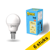 Pack: 6x 123tinta bombilla LED E14 esférica esmerilada 4000K 2,5W (25W)