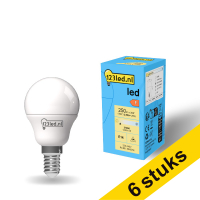 Pack: 6x 123tinta bombilla LED E14 esférica mate 2700K de 2,5W (25W)
