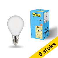 Pack: 6x 123tinta bombilla LED E14 esféricas esmeriladas regulables 4000K de 2,5W (25W)