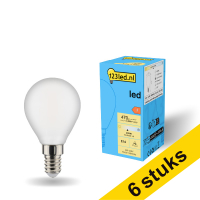 Pack: 6x 123tinta bombilla LED E14 esféricas esmeriladas regulables 4,5 W (40 W)