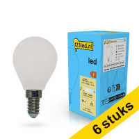 Pack: 6x 123tinta bombilla LED E14 esféricas esmeriladas regulables 4,5 W (40 W)