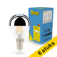 Pack: 6x 123tinta bombilla LED E14 filamento regulable cabezal de espejo 2700K de 4,5W (40W)