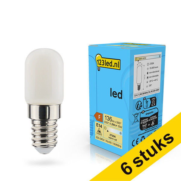 Pack: 6x 123tinta bombilla LED E14 mate 1.5w (15W) LDR02123 - 1