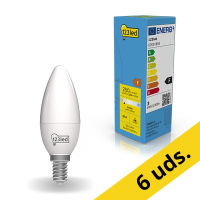 Pack: 6x  123tinta bombilla LED E14 mate 2700K 2,5W (25W)