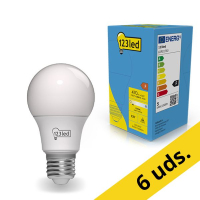 Pack: 6x 123tinta bombilla LED E27 acabado mate 4,5W (40W)
