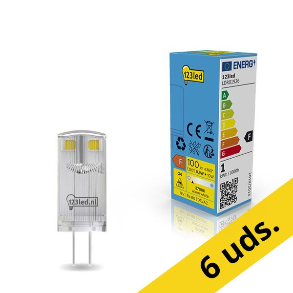 Pack: 6x 123tinta bombilla LED G4 de 0.9W (10W) LDR01927 - 1