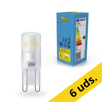 Pack: 6x 123tinta bombilla LED G9 SMD mate luz cálida 1.9W (22W)