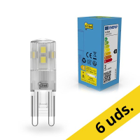 Pack: 6x 123tinta bombilla LED G9 SMD transparente luz cálida de 1.9W (22W)