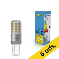 Pack: 6x 123tinta bombilla LED G9 mate regulable de 4.2 W (45 W)