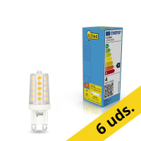 Pack: 6x 123tinta bombilla LED G9 transparente regulable de 3.5 W (28 W)