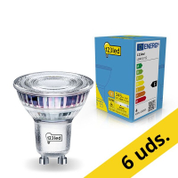 Pack: 6x 123tinta bombilla LED GU10 cristal 4000K de 3.6W (50W)