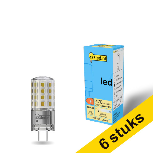 Pack: 6x 123tinta bombilla LED GY6.35 regulable de 4.5 W (40 W) LDR01947 - 1